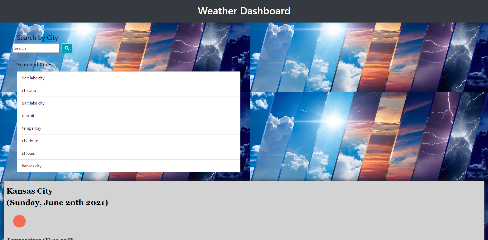 Weather-dashboard